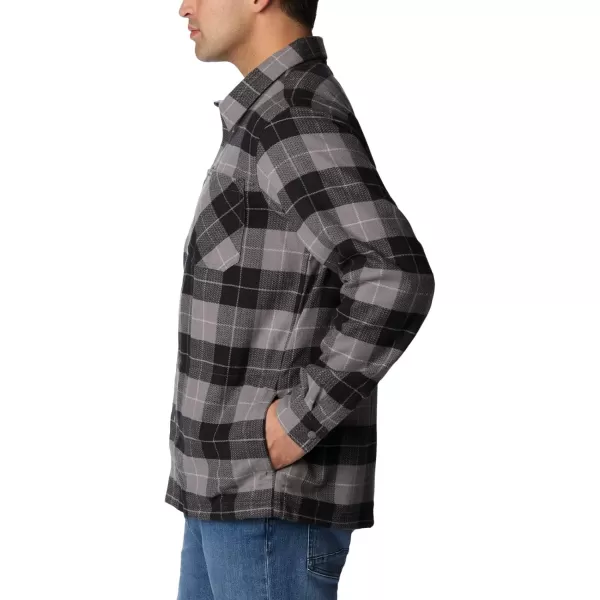 Columbia Mens Cornell Woods Fleece Lined Shirt JacketCity GreyBlue Stone Woodsman Tartan