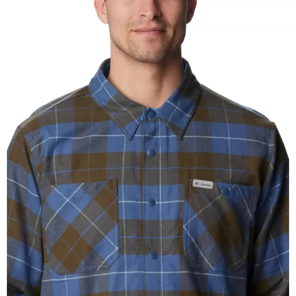 Columbia Mens Cornell Woods Fleece Lined Shirt JacketDark MountainShasta Woodsman Tartan