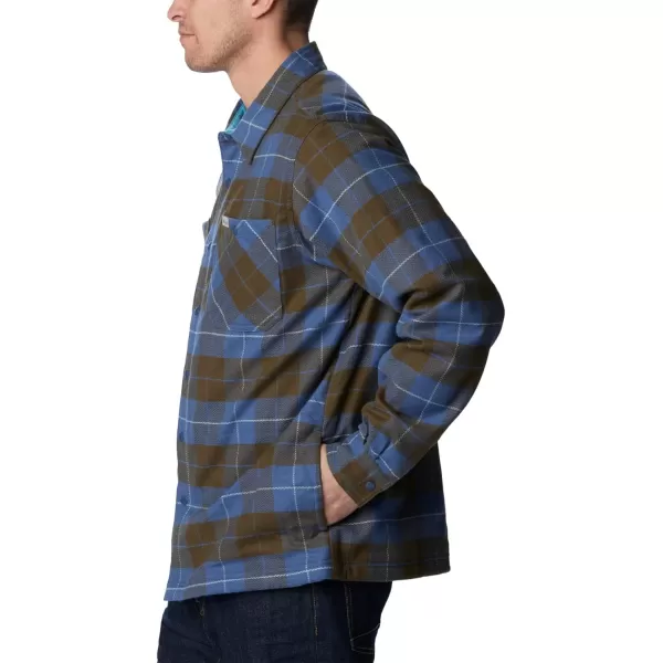 Columbia Mens Cornell Woods Fleece Lined Shirt JacketDark MountainShasta Woodsman Tartan