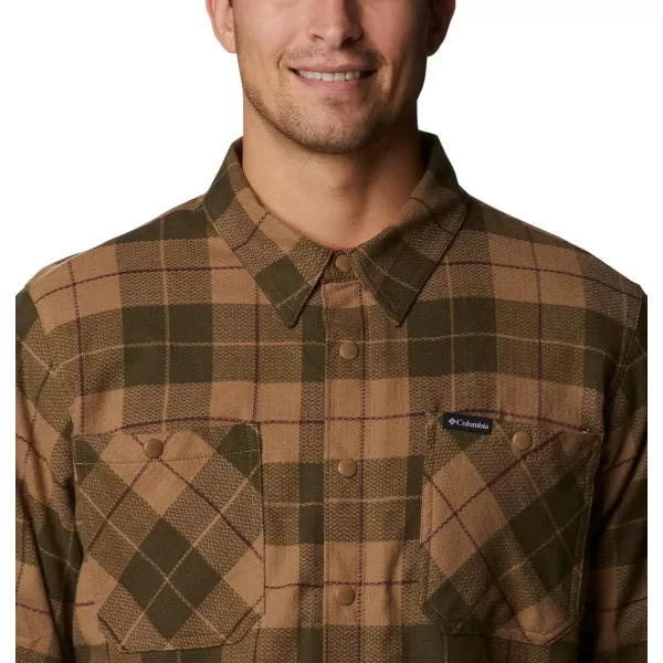 Columbia Mens Cornell Woods Fleece Lined Shirt JacketDeltaWarp Red Woodsman Tartan