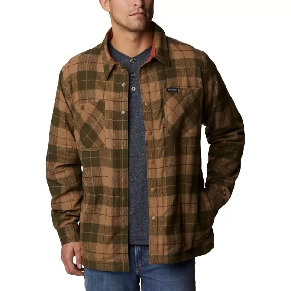 Columbia Mens Cornell Woods Fleece Lined Shirt JacketDeltaWarp Red Woodsman Tartan