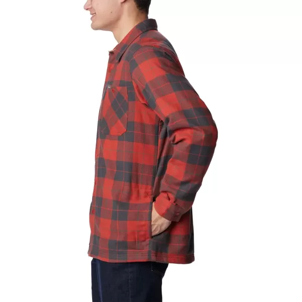 Columbia Mens Cornell Woods Fleece Lined Shirt JacketWarp RedDelta Woodsman Tartan