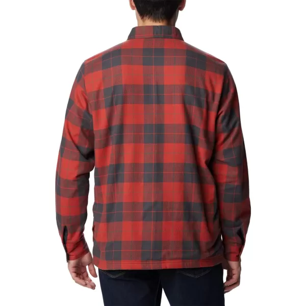 Columbia Mens Cornell Woods Fleece Lined Shirt JacketWarp RedDelta Woodsman Tartan