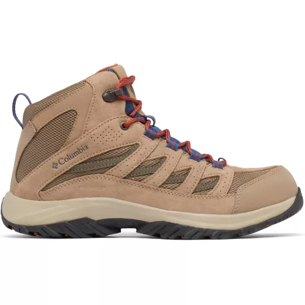 Columbia Mens Crestwood Mid Waterproof Hiking ShoeAsh Brown Carbon