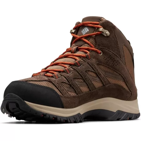 Columbia Mens Crestwood Mid Waterproof Hiking ShoeDark BrownDark Adobe