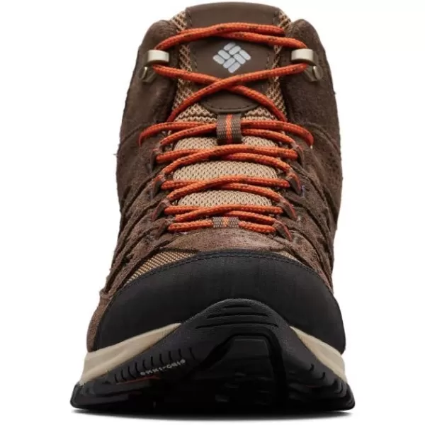 Columbia Mens Crestwood Mid Waterproof Hiking ShoeDark BrownDark Adobe