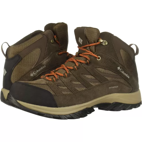 Columbia Mens Crestwood Mid Waterproof Hiking ShoeDark BrownDark Adobe