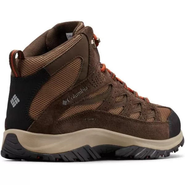 Columbia Mens Crestwood Mid Waterproof Hiking ShoeDark BrownDark Adobe