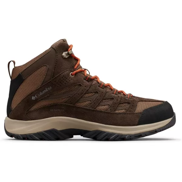 Columbia Mens Crestwood Mid Waterproof Hiking ShoeDark BrownDark Adobe