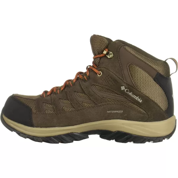 Columbia Mens Crestwood Mid Waterproof Hiking ShoeDark BrownDark Adobe