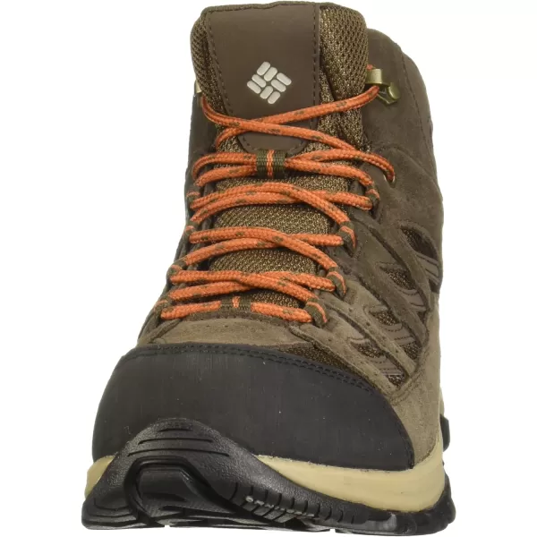 Columbia Mens Crestwood Mid Waterproof Hiking ShoeDark BrownDark Adobe