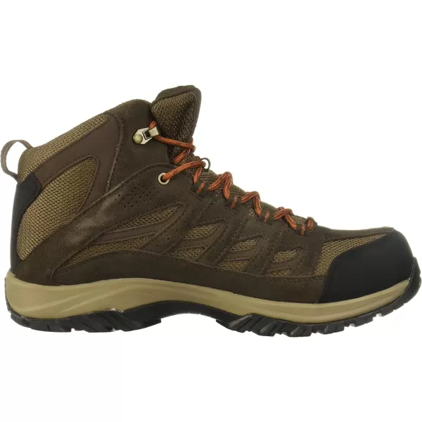 Columbia Mens Crestwood Mid Waterproof Hiking ShoeDark BrownDark Adobe