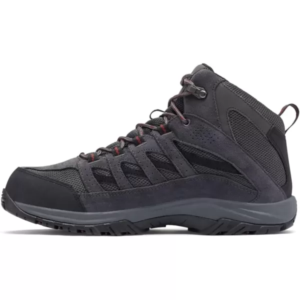 Columbia Mens Crestwood Mid Waterproof Hiking ShoeDark Grey Deep Rust