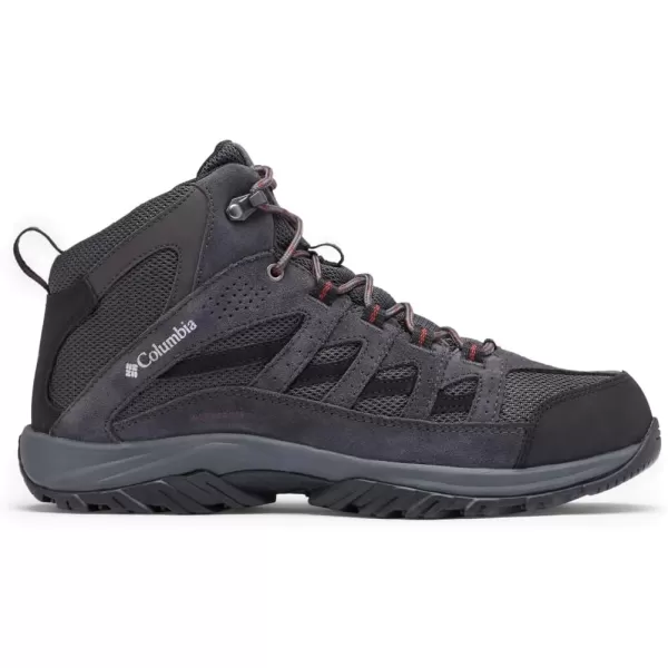 Columbia Mens Crestwood Mid Waterproof Hiking ShoeDark Grey Deep Rust