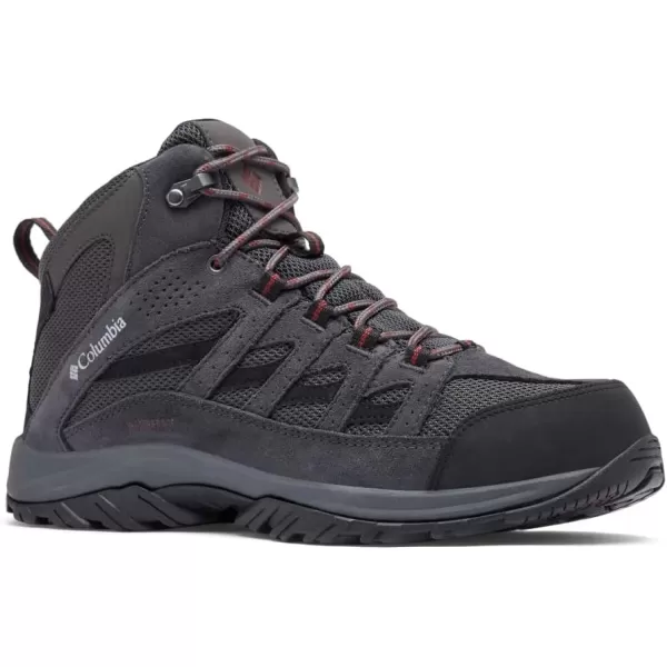 Columbia Mens Crestwood Mid Waterproof Hiking ShoeDark Grey Deep Rust