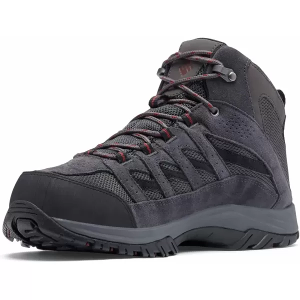 Columbia Mens Crestwood Mid Waterproof Hiking ShoeDark GreyDeep Rust