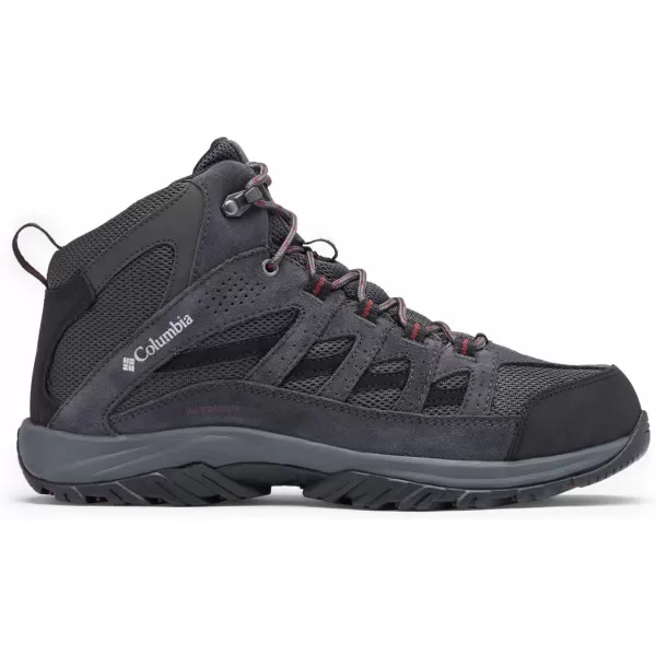 Columbia Mens Crestwood Mid Waterproof Hiking ShoeDark GreyDeep Rust