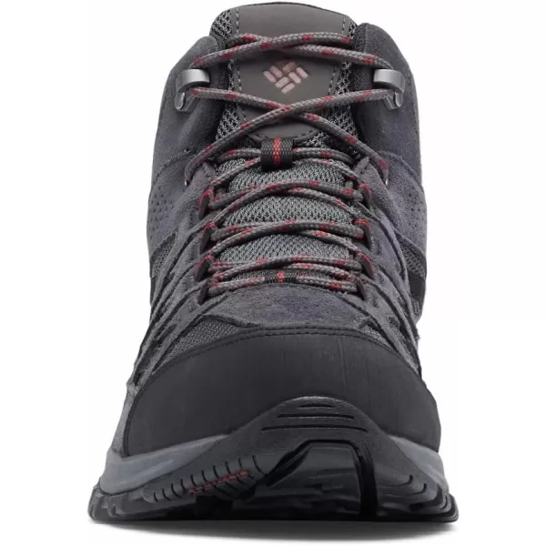 Columbia Mens Crestwood Mid Waterproof Hiking ShoeDark GreyDeep Rust