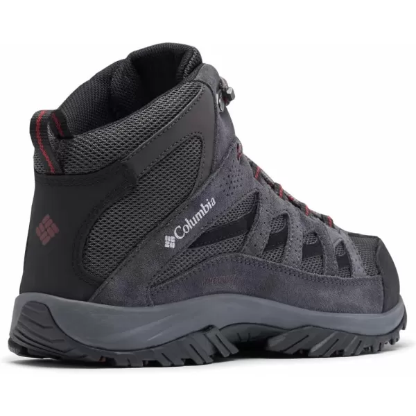 Columbia Mens Crestwood Mid Waterproof Hiking ShoeDark GreyDeep Rust