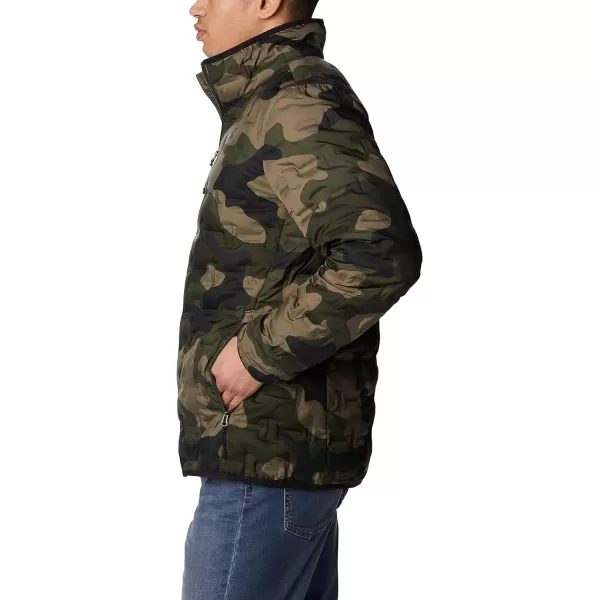 Columbia Mens Delta Ridge Down Hooded JacketStone Green Mod Camo Print