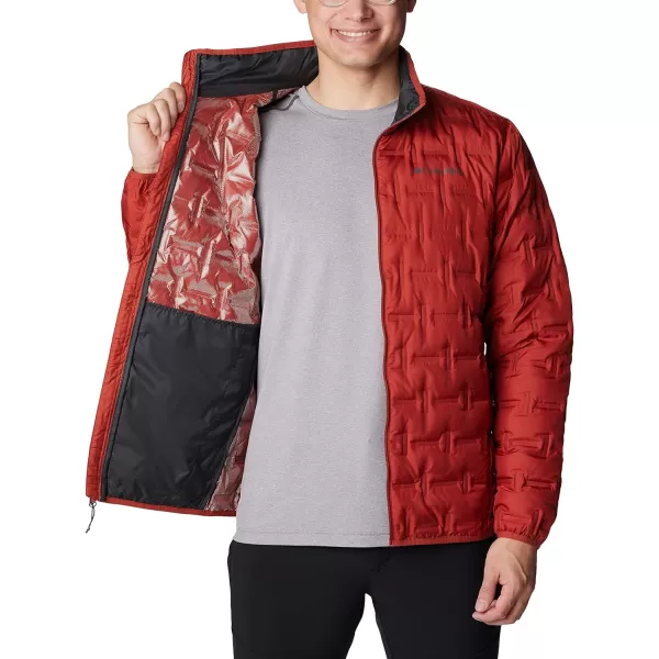 Columbia Mens Delta Ridge Down Hooded JacketWarp Red