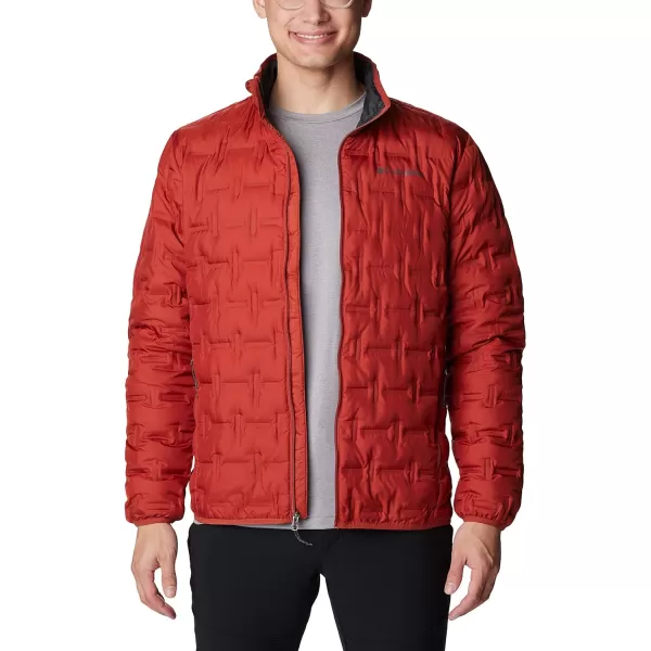 Columbia Mens Delta Ridge Down Hooded JacketWarp Red