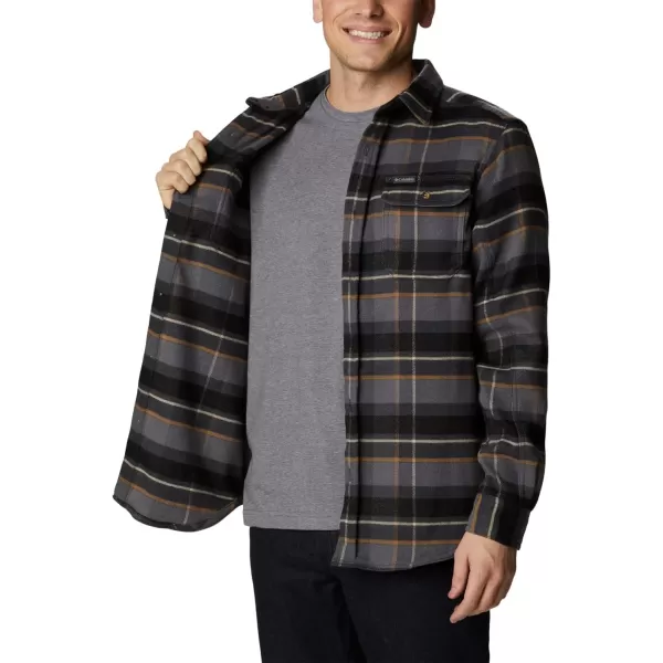 Columbia Mens Deschutes River Heavyweight Flannel Insulated Classic FitCity Grey Large Multi Check