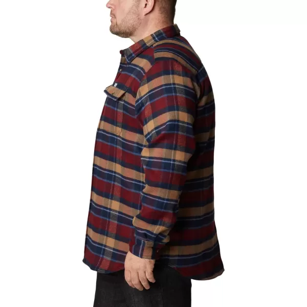 Columbia Mens Deschutes River Heavyweight Flannel Insulated Classic FitCollegiate Navy Large Multi Check