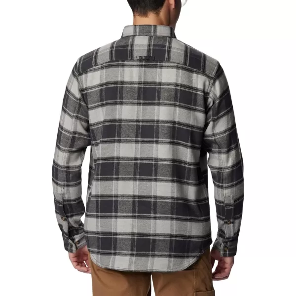 Columbia Mens Deschutes River Heavyweight Flannel Insulated Classic FitShark Buffalo Ombre