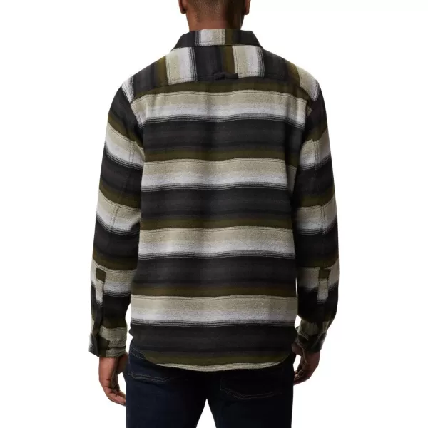 Columbia Mens Deschutes River Heavyweight Flannel Insulated Classic FitShark Stripe