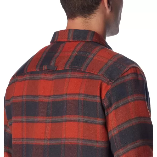 Columbia Mens Deschutes River Heavyweight Flannel Insulated Classic FitWarp Red Buffalo Ombre