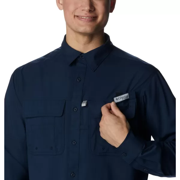 Columbia Mens Drift Guide Woven LsCollegiate Navy