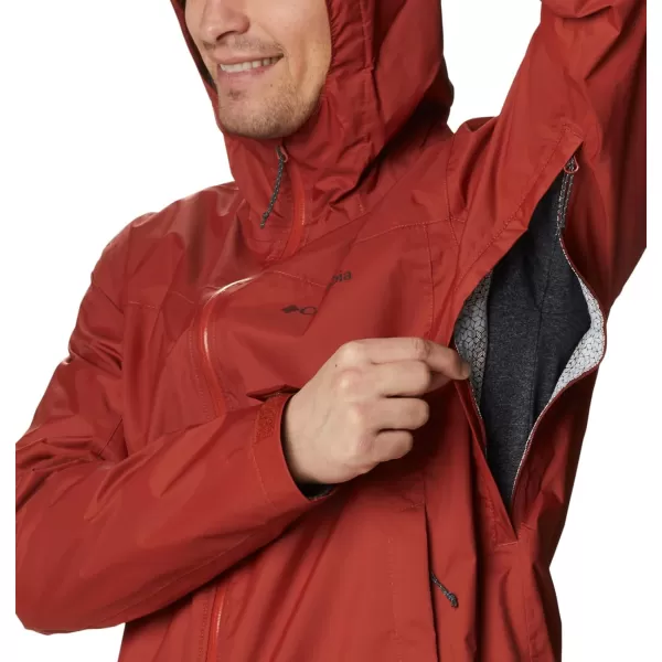 Columbia Mens EvaPOURation JacketWarp Red