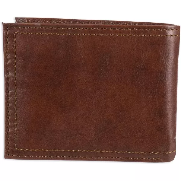 Columbia Mens Everyday Bifold WalletMultiple Card Slots Id WindowLight Brown