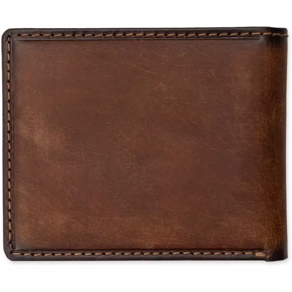 Columbia Mens Everyday Bifold WalletMultiple Card Slots Id WindowTan Burnished