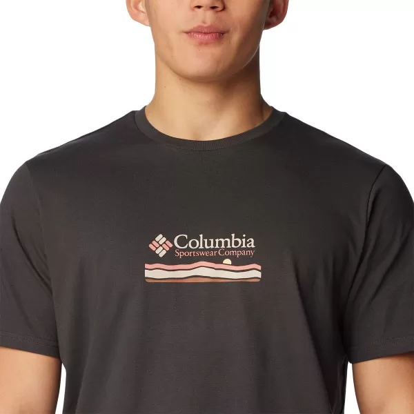 Columbia Mens Explorers Canyon Back Short Sleeve TeeSharkHeritage Hills