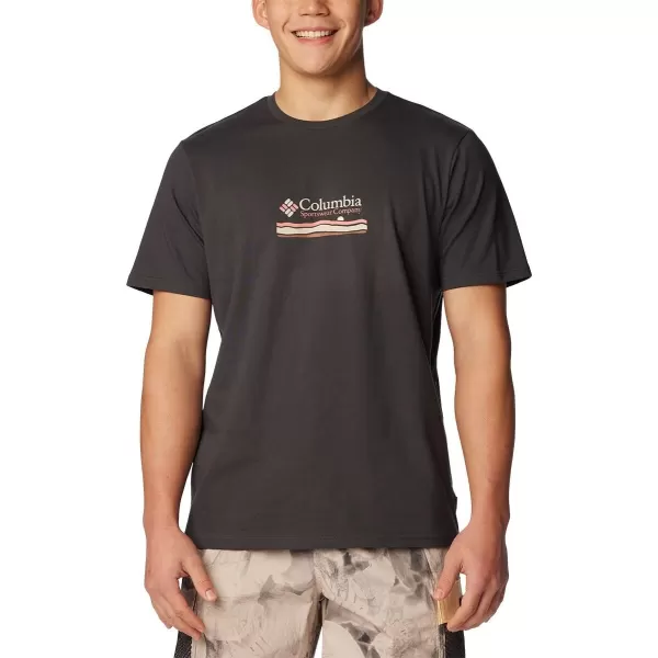 Columbia Mens Explorers Canyon Back Short Sleeve TeeSharkHeritage Hills