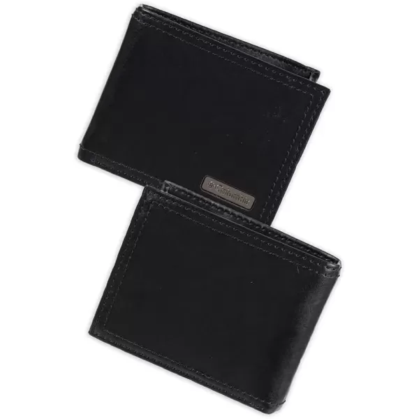 Columbia Mens Extra Capacity Slimfold WalletBlack Plaque