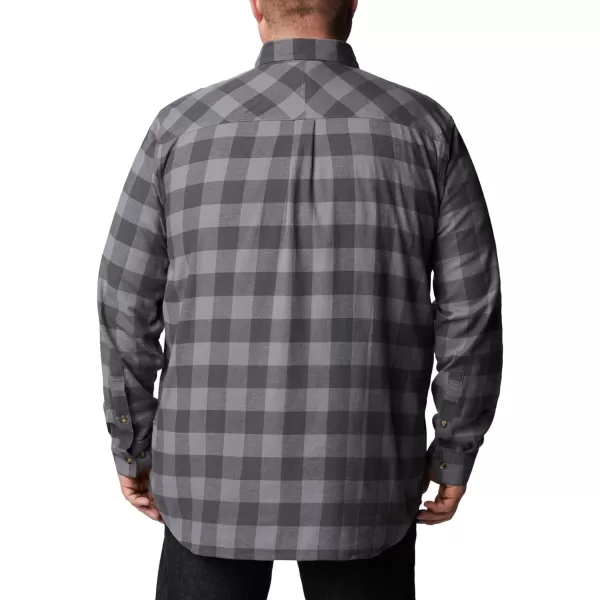 Columbia Mens Flare Gun Stretch FlannelCity Grey Twill Buffalo Check