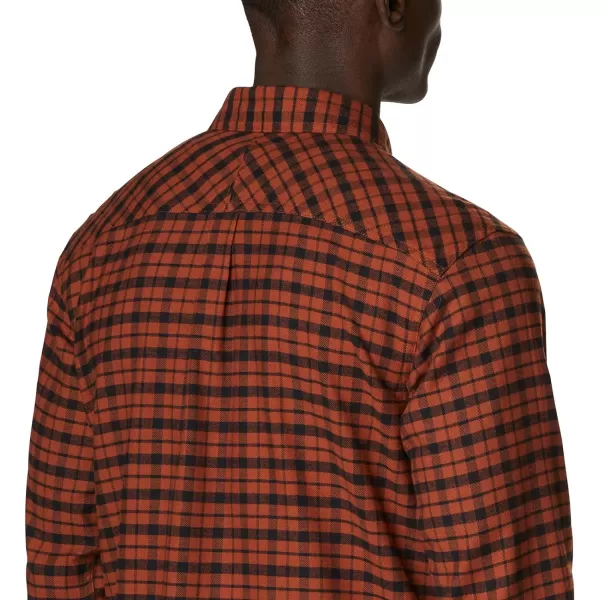 Columbia Mens Flare Gun Stretch FlannelDark Amber Small Check