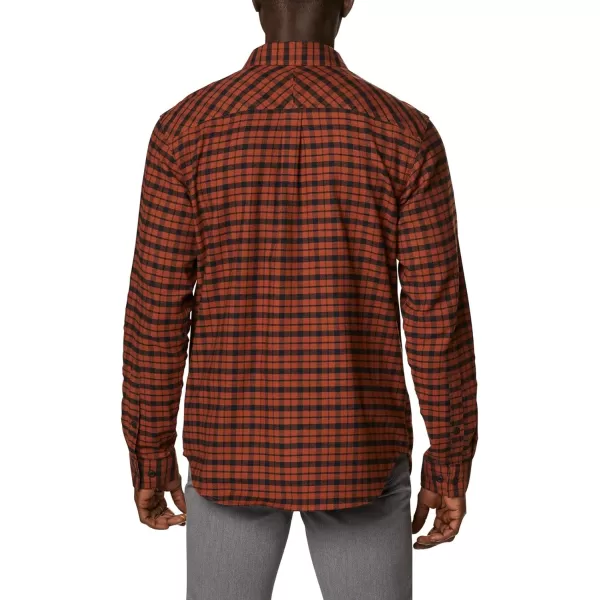 Columbia Mens Flare Gun Stretch FlannelDark Amber Small Check