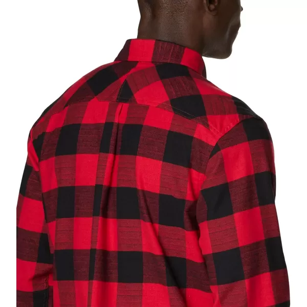 Columbia Mens Flare Gun Stretch FlannelMountain Red Twill Buffalo Checklegacy