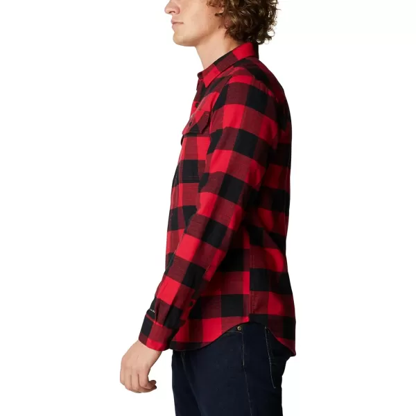 Columbia Mens Flare Gun Stretch FlannelMountain Red Twill Buffalo Checklegacy