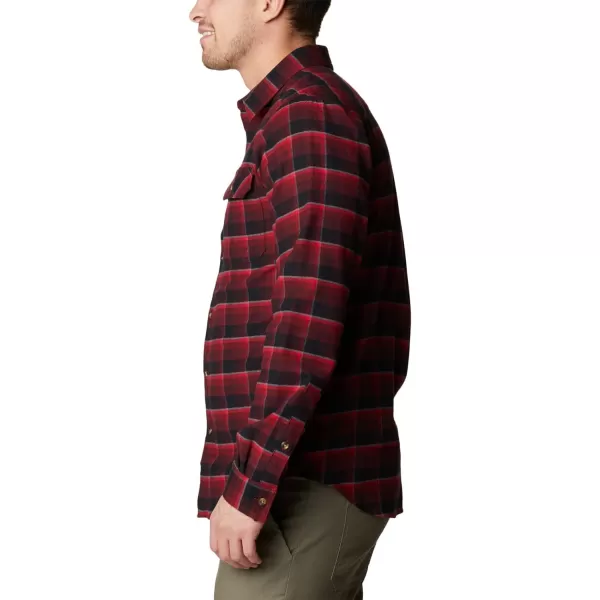 Columbia Mens Flare Gun Stretch FlannelRed Jasper Shadow Plaid