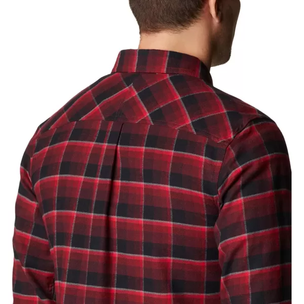 Columbia Mens Flare Gun Stretch FlannelRed Jasper Shadow Plaid