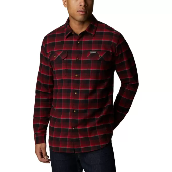 Columbia Mens Flare Gun Stretch FlannelRed Jasper Shadow Plaid