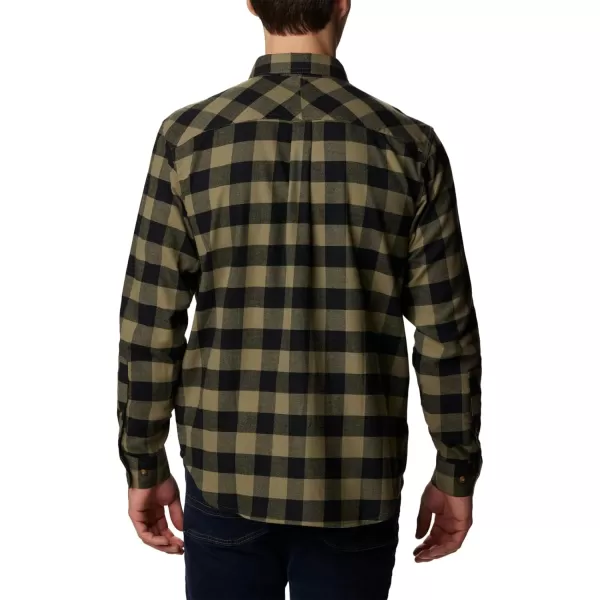 Columbia Mens Flare Gun Stretch FlannelStone Green Buffalo Check