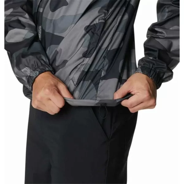 Columbia Mens Flash Challenger Novelty WindbreakerBlack Mod Camo Print