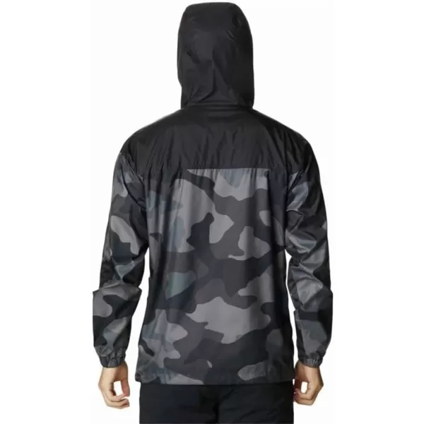 Columbia Mens Flash Challenger Novelty WindbreakerBlack Mod Camo Print