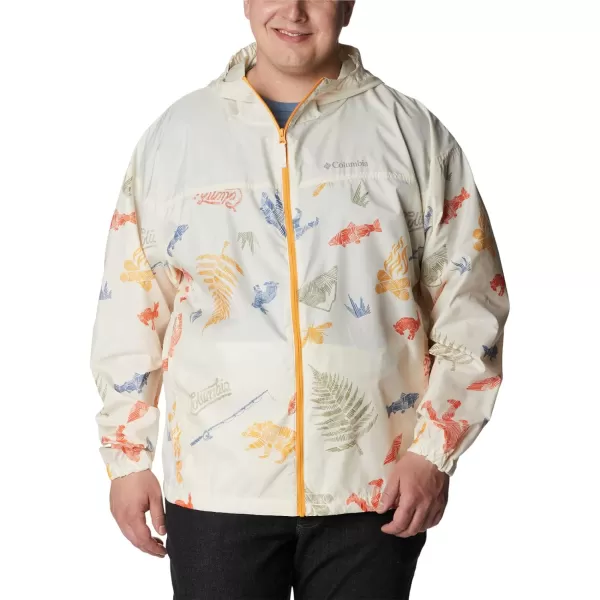 Columbia Mens Flash Challenger Novelty WindbreakerChalk Wanderlandia Print